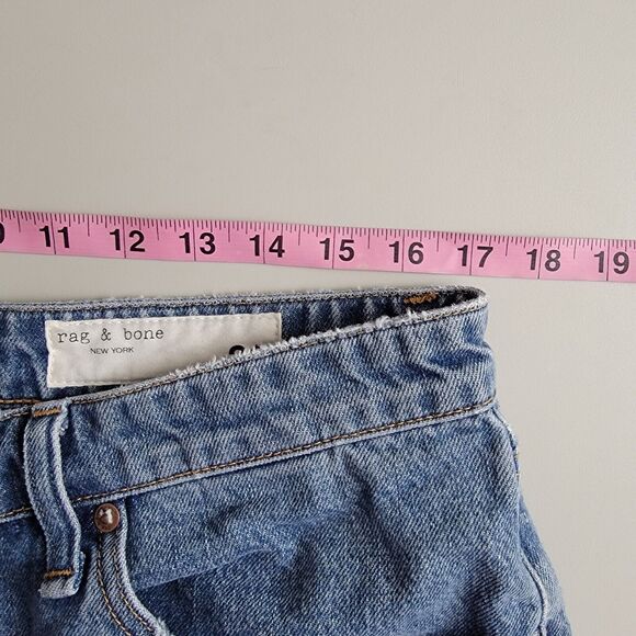 Rag & Bone Womens Rosa Mid Rise Walking Shorts Cut-off Denim Size 31 Button Fly - Picture 8 of 13